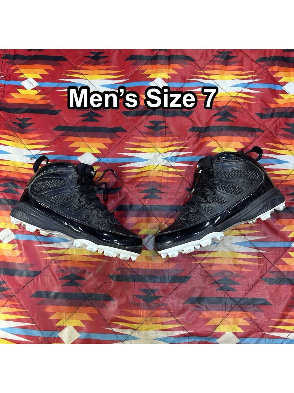 Nike Air Jordan IX 9 MCS RE2PECT Black Cleats AA1264-011 Derek Jeter Men’s Sz 7